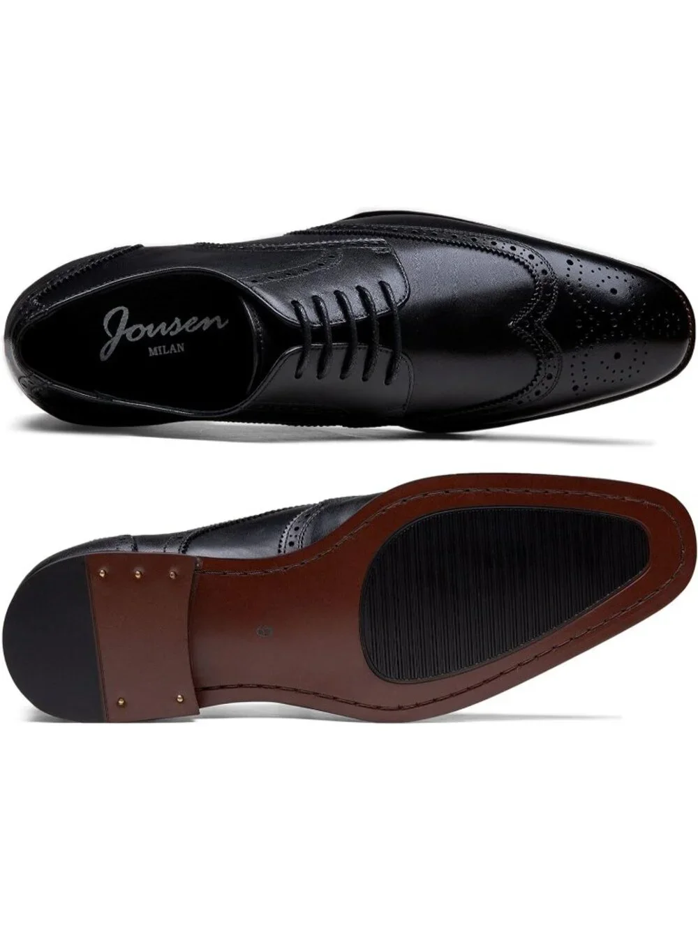Men's Black Leather Retro Plain Formal Dress Oxford Derby Causal Shoes